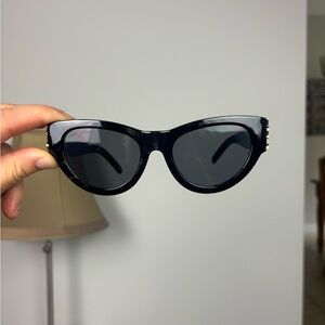 Saint Laurent Sunglasses SL M94 001 Shiny Black Frame Grey‎ Lens